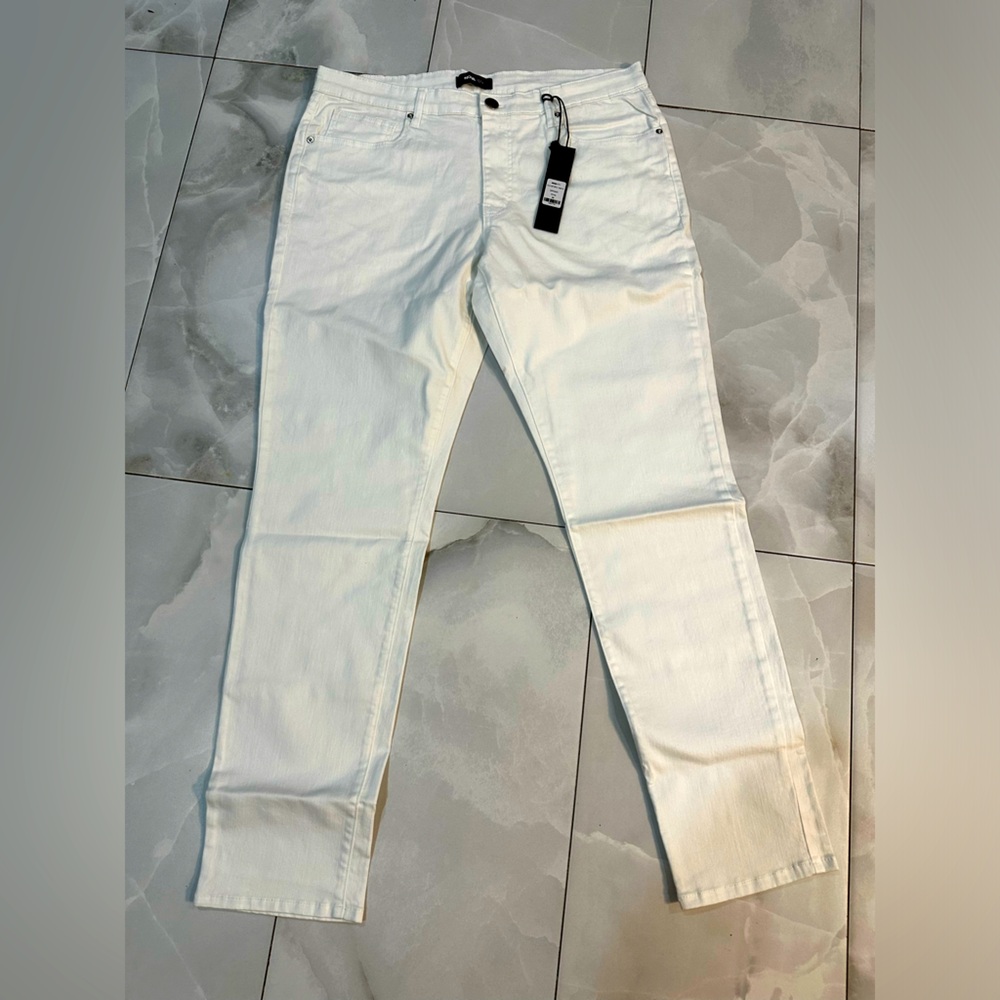 NWT-Fashion Nova Mens White Skinny Jeans Size 36